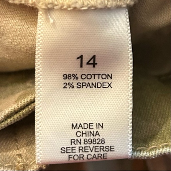 LOGO by Lori Goldstein Green and Brown Cargo Pants - Picture 5 of 9